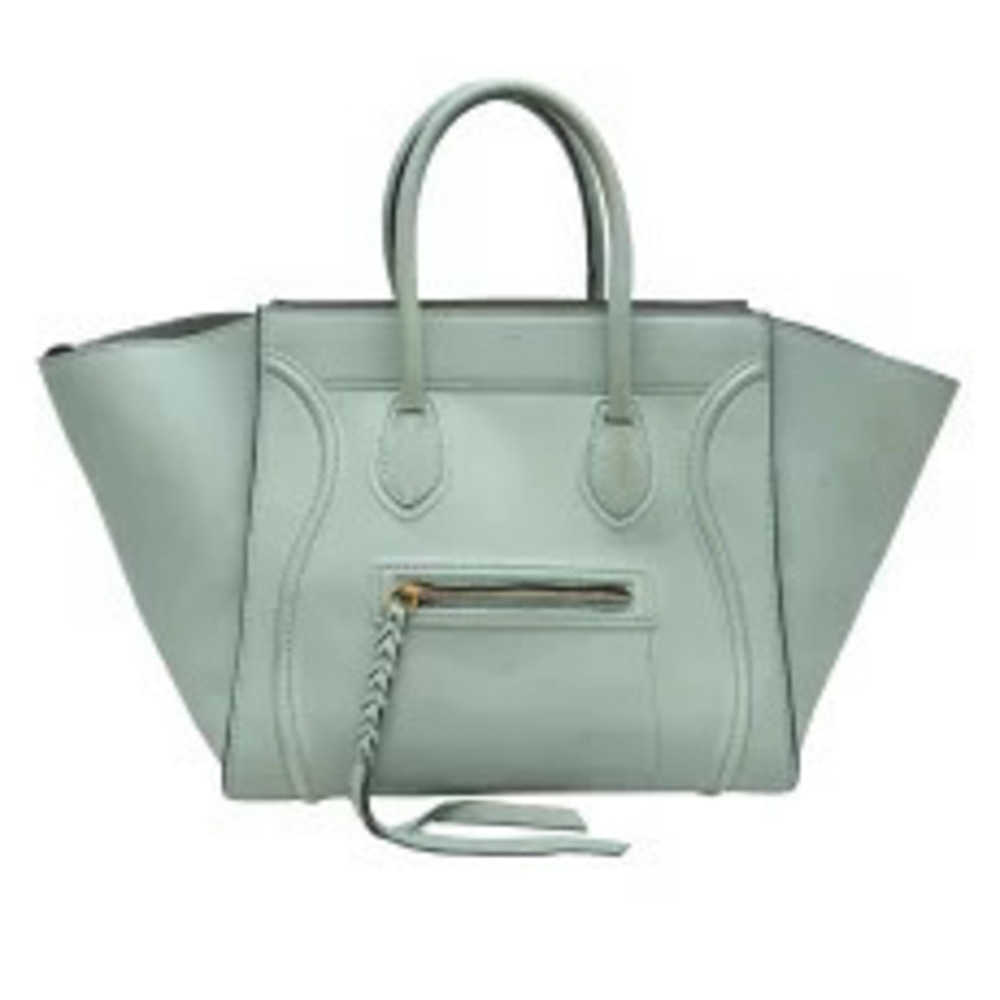 Celine Luggage Phantom Handbag Leather Blue